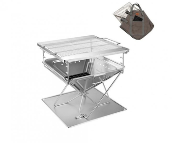 Grill przenośny składany turystyczny stal nierdzewna