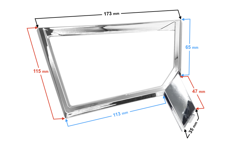 Dekor obudowy nóg 1/4 do skutera Barton E-Max ramka chrom prawa