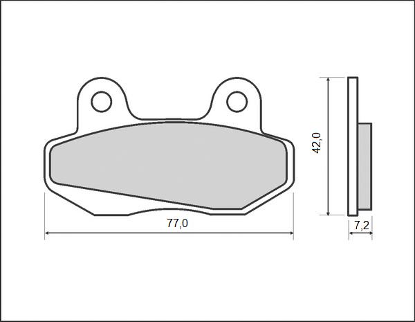 Brenta klocki hamulcowe KH086 organiczne Honda Beta Cagiva Hyosung Sachs