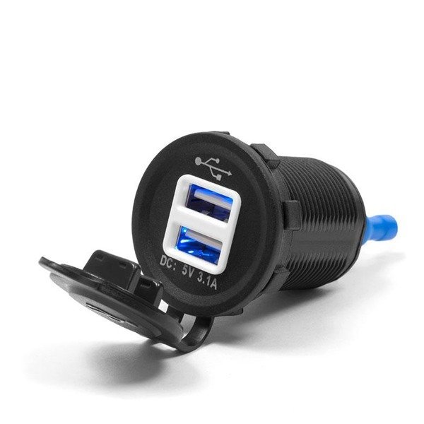 Motocyklowe Gniazdo Zapalniczki Ładowarka 2xUSB