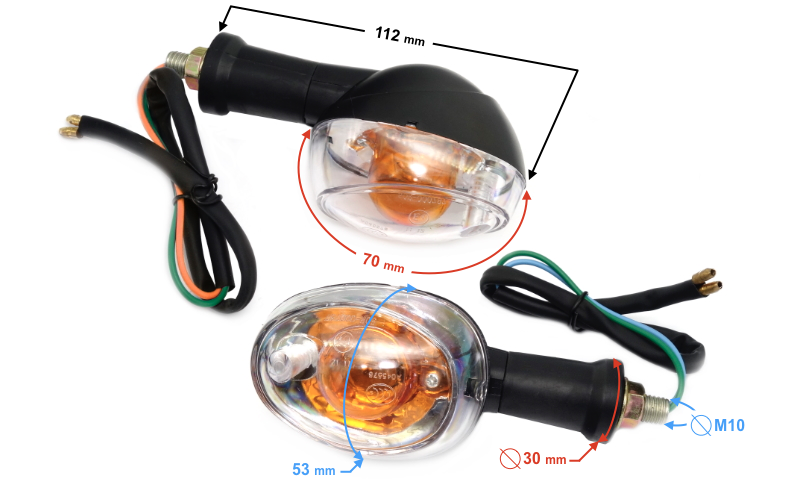 Kierunkowskazy tylne do motoroweru Barton Fighter 2