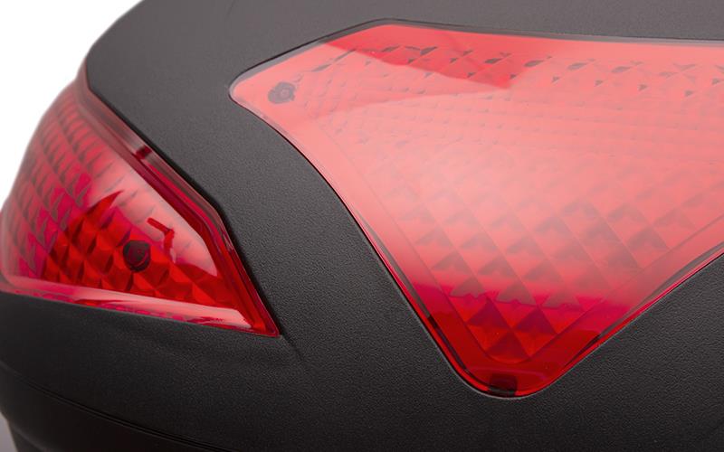 Kufer Moretti MR-709 43l czarny czerwony odblask