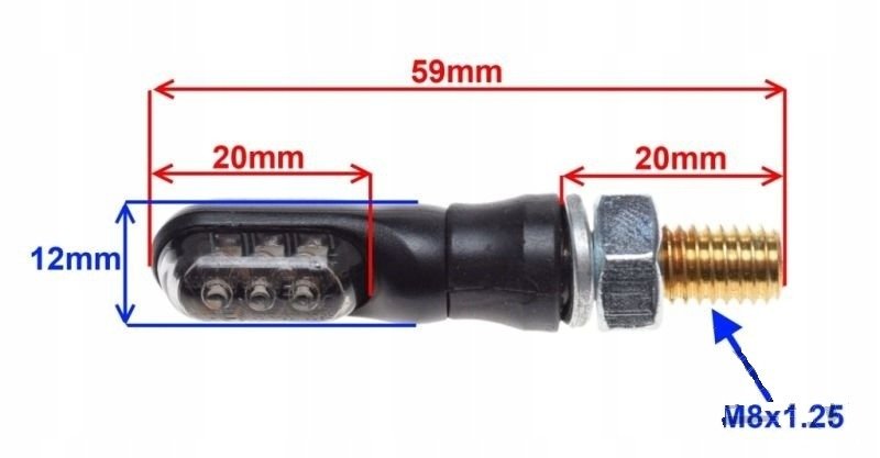 Kierunkowskazy mini led para motocykl quad atv skuter motorower