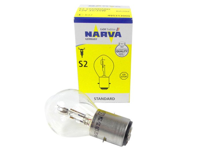 Żarówka lampa reflektor b35 12v 35/35w ba20d narva