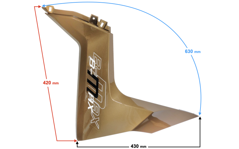 Obudowa przednia prawa złota skuter Barton B-Max