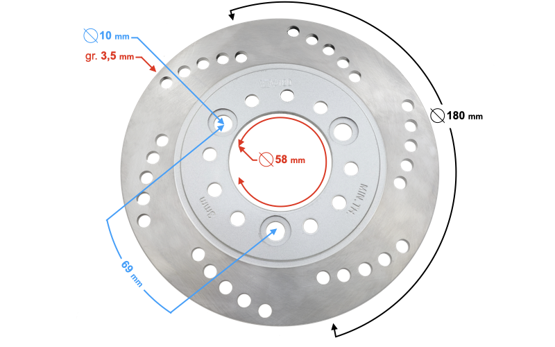 Tarcza hamulcowa tylna tył do Barton Falcon 125cc na wtrysk