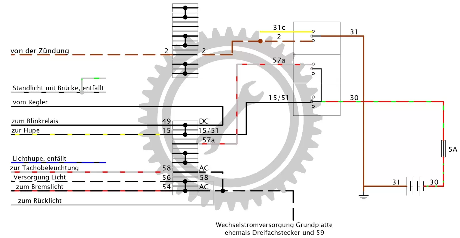 Stacyjka + zamki blokady pokrywy bocznej Simson S51 S70 MZA