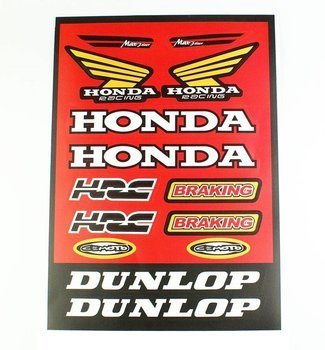 Arkusz Zestaw Naklejek Tuningowych Honda Hrc