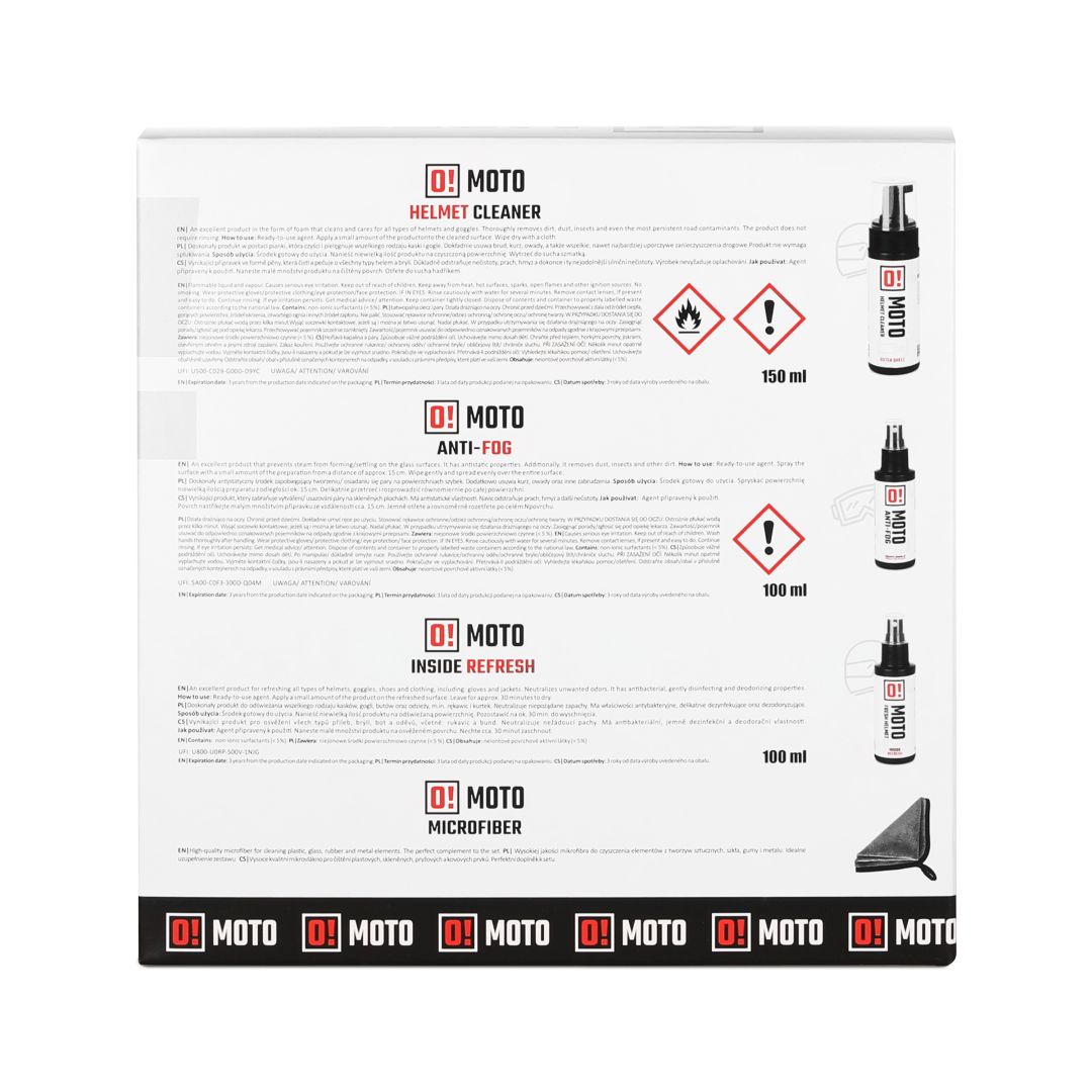 O!MOTO Helmet Care And Protect zestaw prezentowy do pielęgnacji kasku