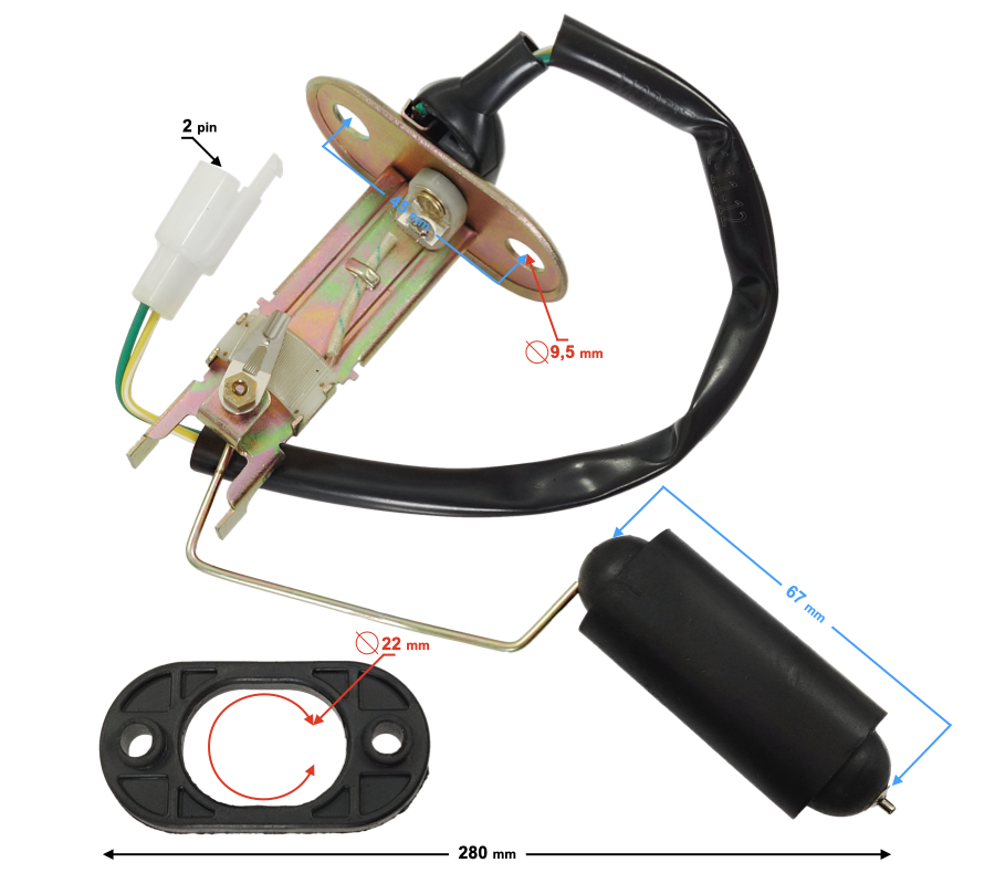 Czujnik poziomu paliwa do motoroweru Junak 901