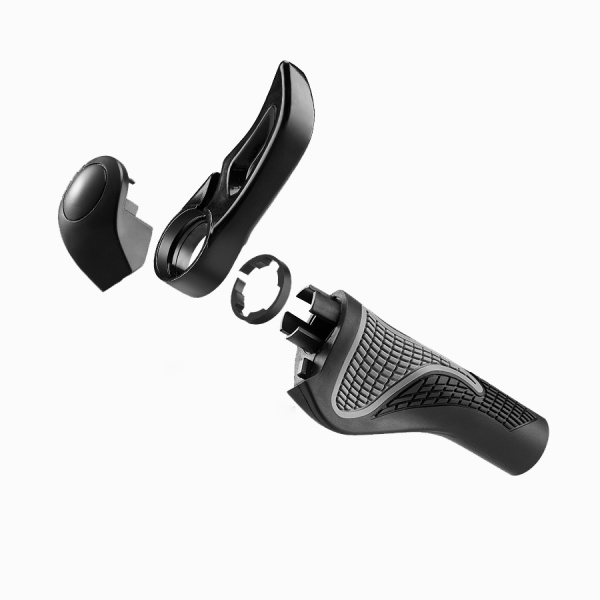 ROXAR Manetki rowerowe gripy z rogami czarno szare MTB Enduro Cross Miejski