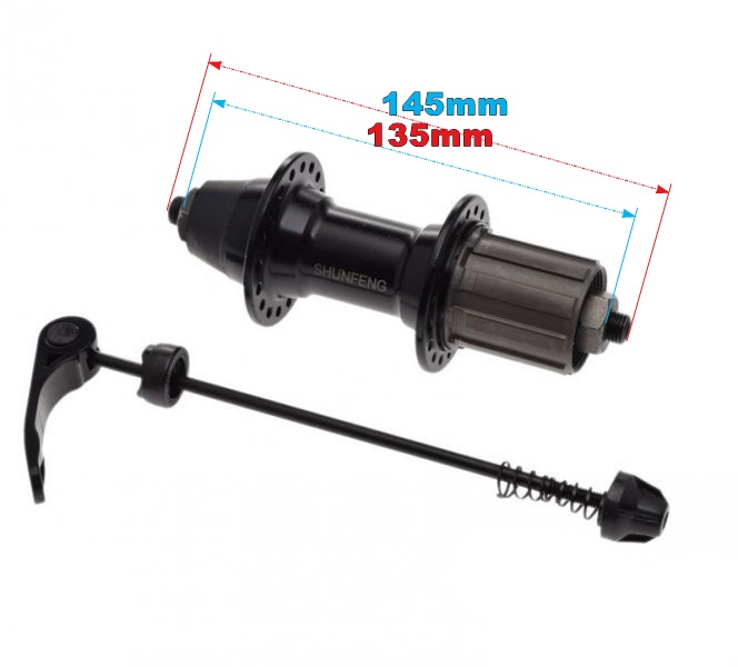 Piasta rower alu tył 36 otw. Srebrna kaseta 8/9