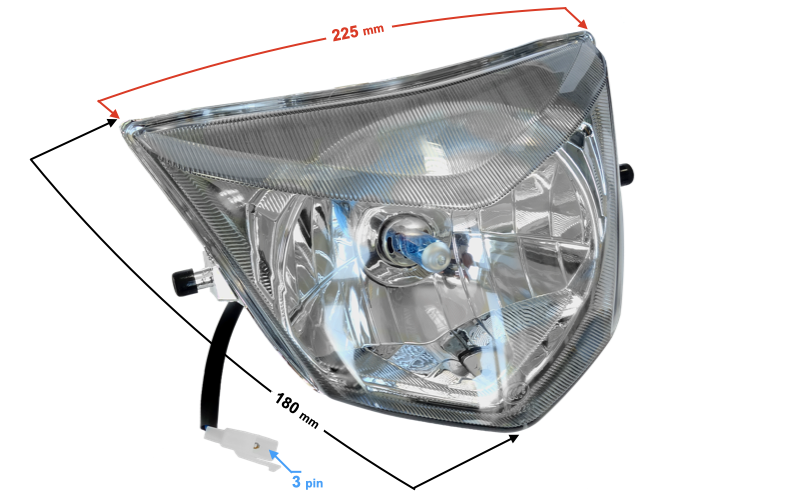 Reflektor przedni lampa przód Barton Scalpel