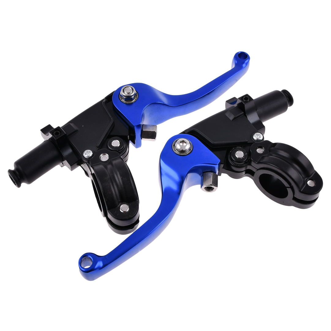 Dźwignia hamulca sprzęgła + obejmy niebieskie Simson DPR