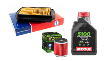 Filtr oleju powietrza olej HF141 Motul 10W40 Yamaha MT WR YZF-R 125 08-19r