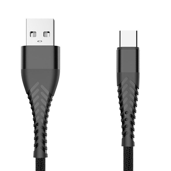 Wzmocniony kabel Spider USB/ USB typ-C 1.5m czarny