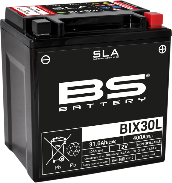 BS akumulator BIX30L (YTX30L) 12V 30Ah Arctic Cat CF Moto Polaris Harley