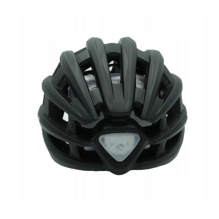 Kask rowerowy miejski ROXAR STREET czarny matowy z wbudowaną lampką