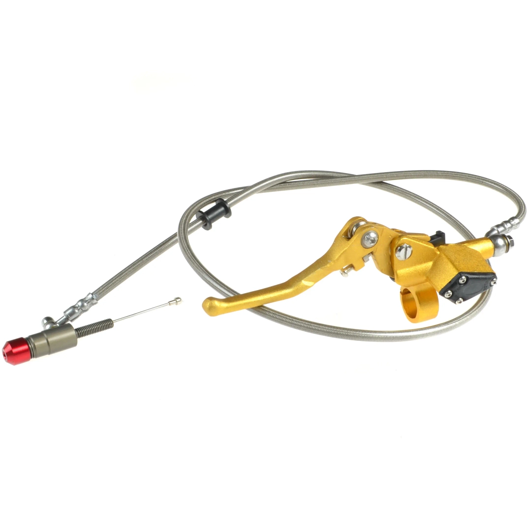 Sprzęgło hydrauliczne z dźwignią złote + przewód 120cm