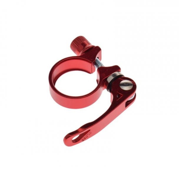 Obejma sztycy siodła szybkozamykacz 28,6 czerwony