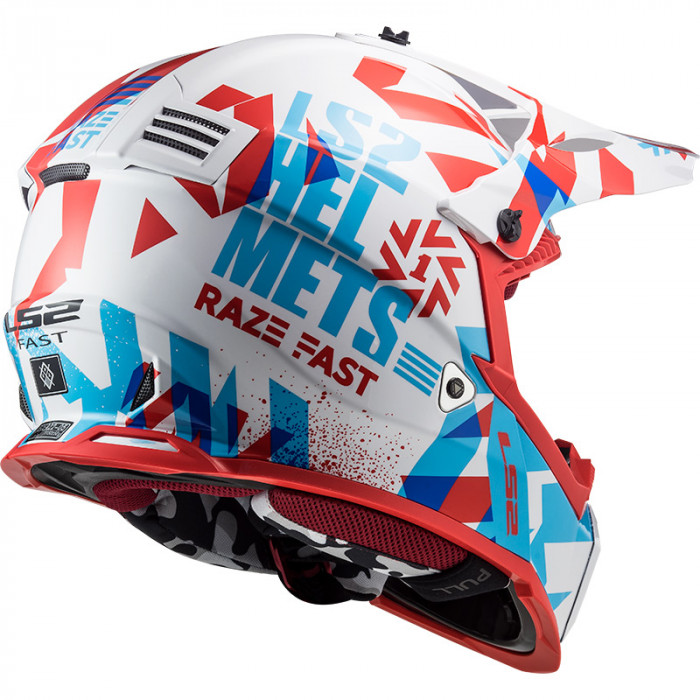 Kask ls2 MX437 FAST EVO Funky Red White