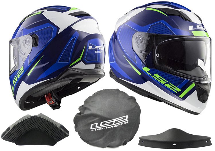 Kask sportowy ls2 ff320 stream evo axis blue white