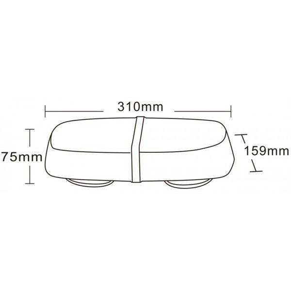 Belka ostrzegawcza 72LED R65 R10 Magnes 12-24V ALR