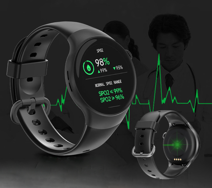 Smartwatch zegarek Rubicon męski damski czarny