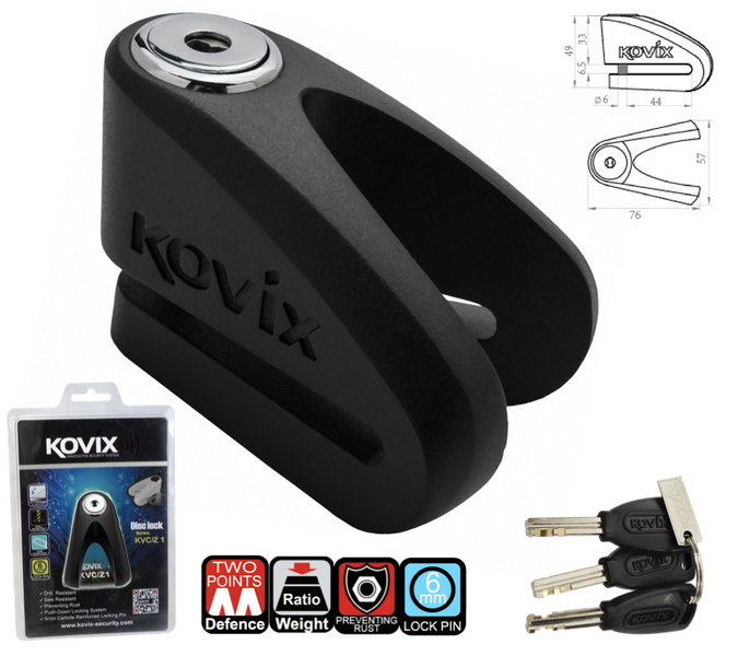 Blokada Tarczy Hamulcowej KOVIX KVC/Z1 Czarna