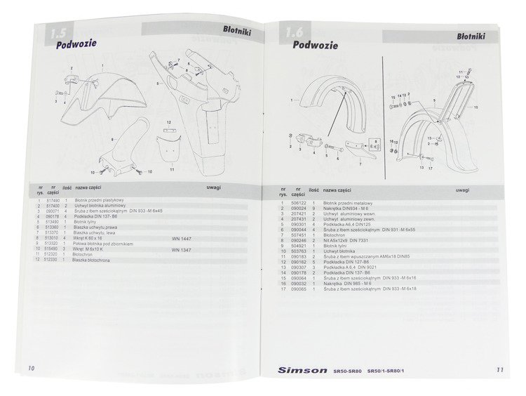 Katalog części z motorem na ty schemat simson sr50