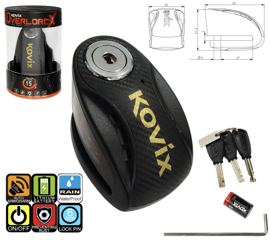 Blokada Tarczy Hamulcowej KOVIX KNX6 Czarna