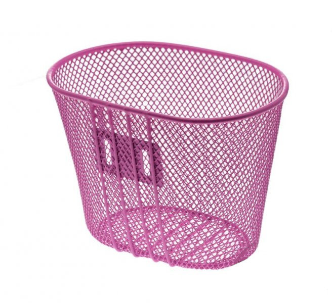 Kosz rowerowy bagażowy przód mały różowy kids