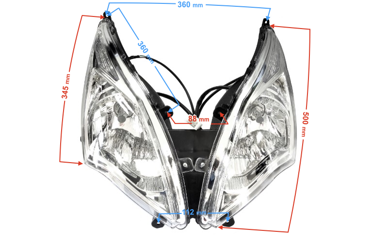 Reflektor Przedni Przód Skuter Barton Falcon 50