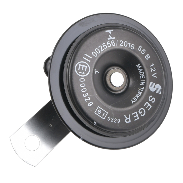 Klakson sygnał dźwiękowy 12V czarny Seger Homologacja E1