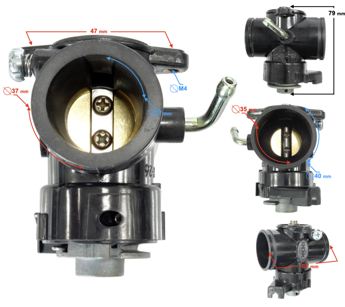 Przepustnica skuter Barton Scalpel