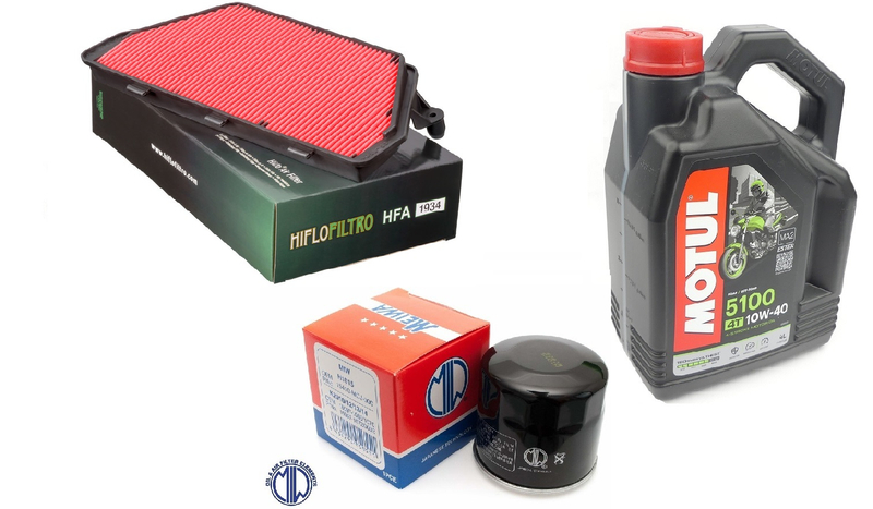Zestaw filtr powietrza oleju olej 10w40 Motul Honda CBR1000RA CB1000 Hornet