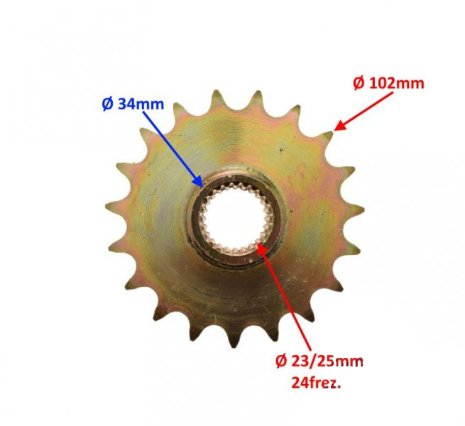 Zębatka przód zdawcza atv bashan bs250s-5 19z 520