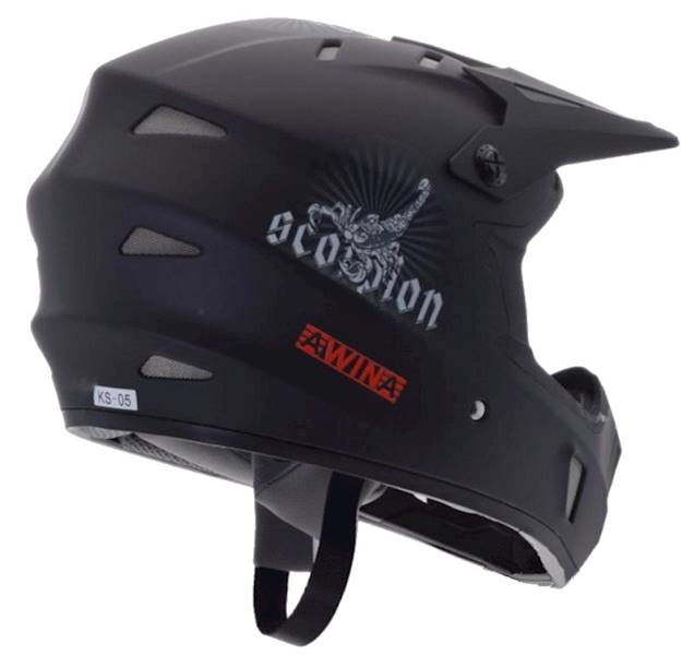 Kask rowerowy Awina by Moon Cross / Downhill / BMX rozmiar M czarny mat
