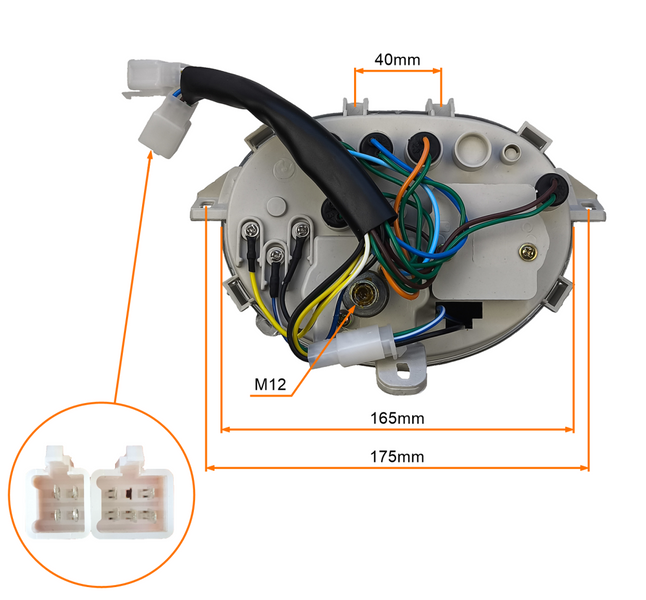 Prędkościomierz licznik z obrotomierzem Żbik Koyot Triad Shotgun GB Motors