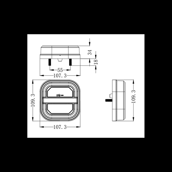 Lampa tylna zespolona lewa 41Led 5 funkcji neon