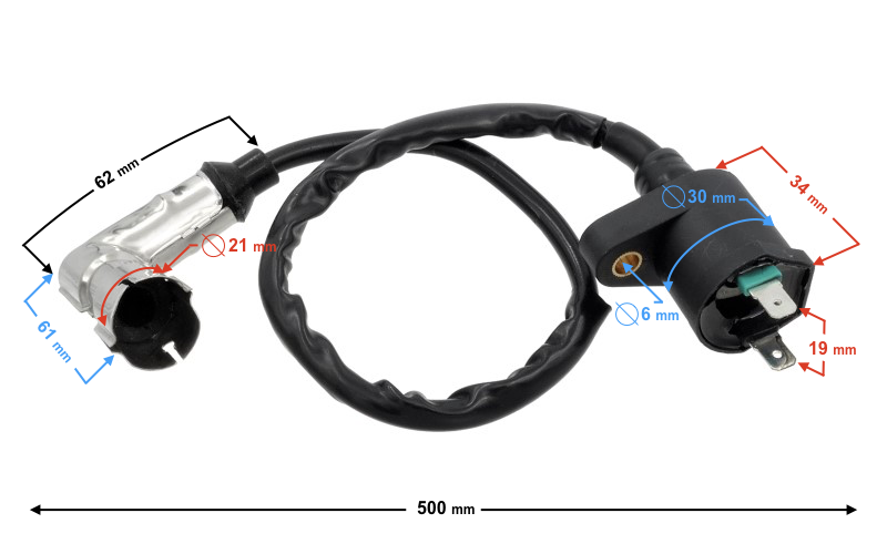 Cewka wysokiego napięcia WN motocykla Barton FNX