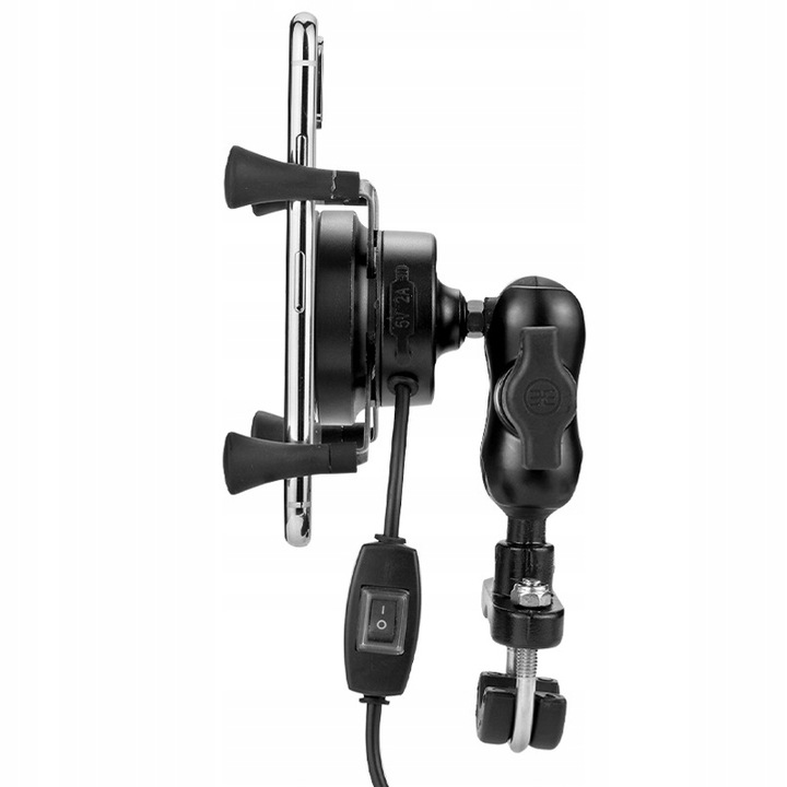 Uchwyt na telefon ładowanie indukcyjne 10W + USB