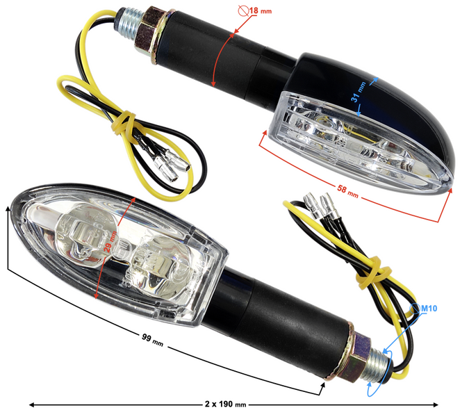 Kierunkowskazy uniwersalne MRT-046 ledowe 12 SMD