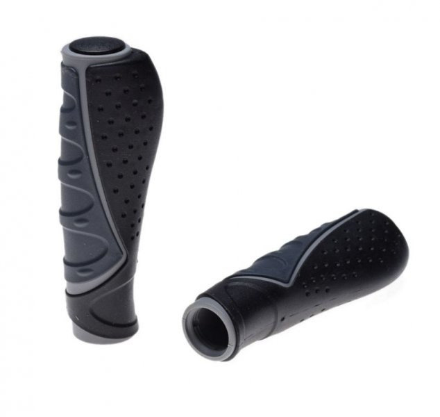 Chwyt kierownicy velo rowerowy czarno/szary gel