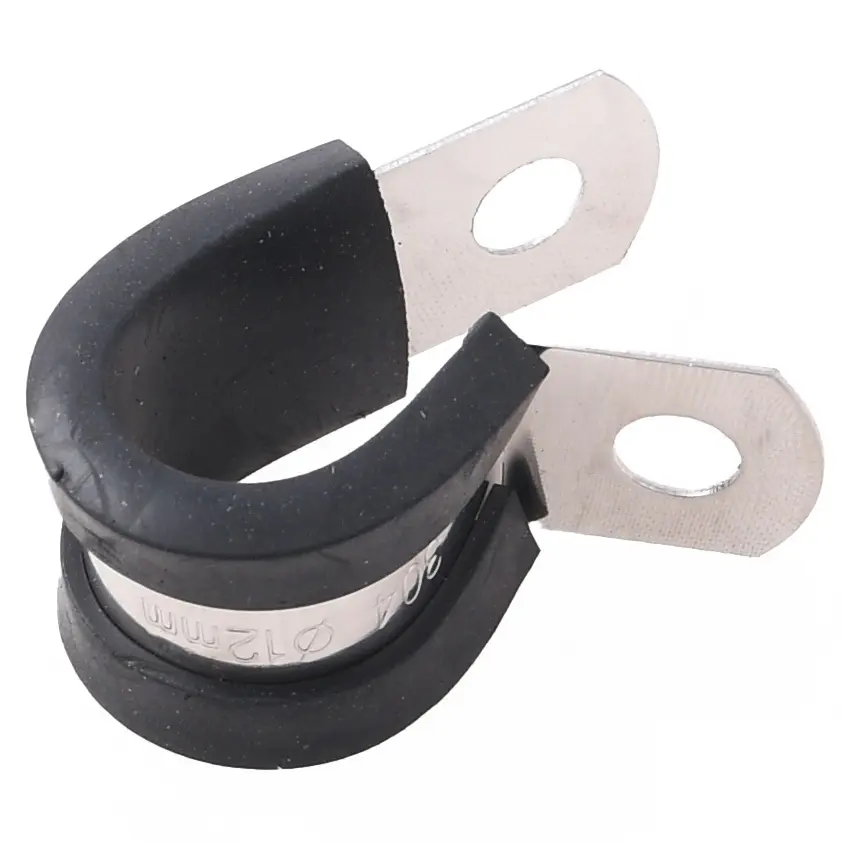 Obejma uchwyt przewodu metalowy + guma 12mm Racing Force