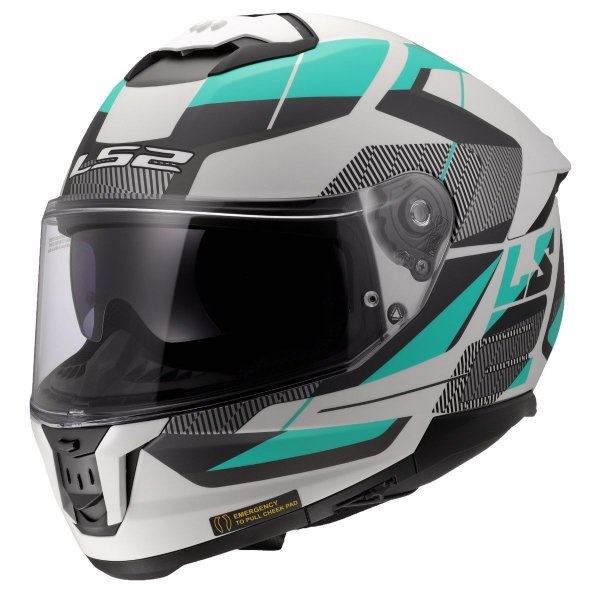 Kask integralny LS2 FF808 Stream II Road M. Cyan Grey homologacja ECE 22.06