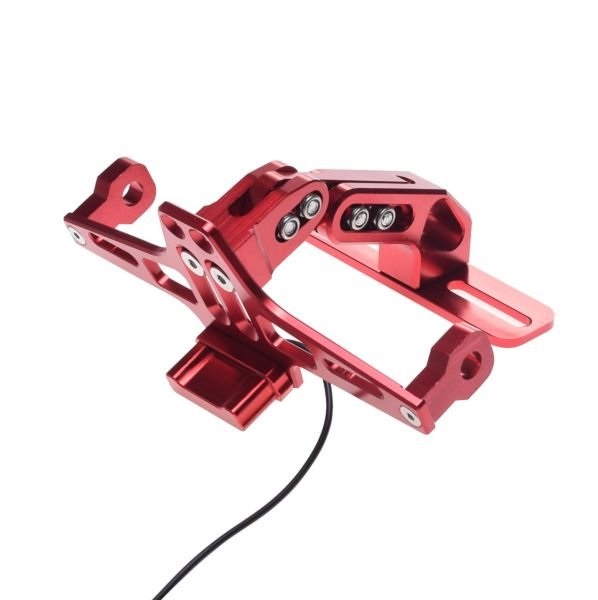 Uchwyt tablicy rejestracyjnej uniwersalny czerwony z podświetleniem Led