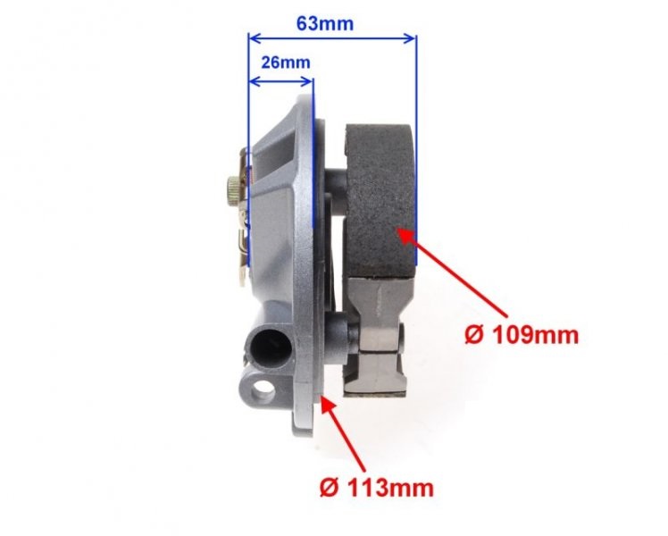 Pokrywa szczęk hamulcowych przód skuter 4T