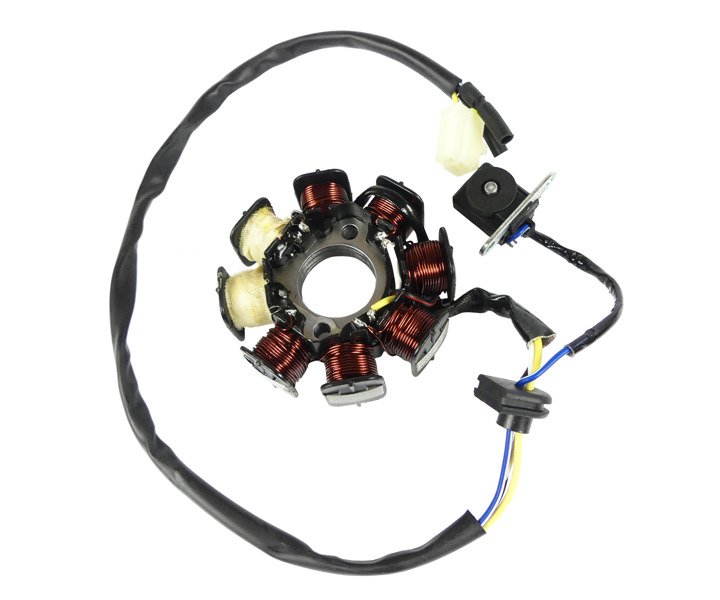 Iskrownik stator 8 cewek 4t gy6 ferro motobi żbik