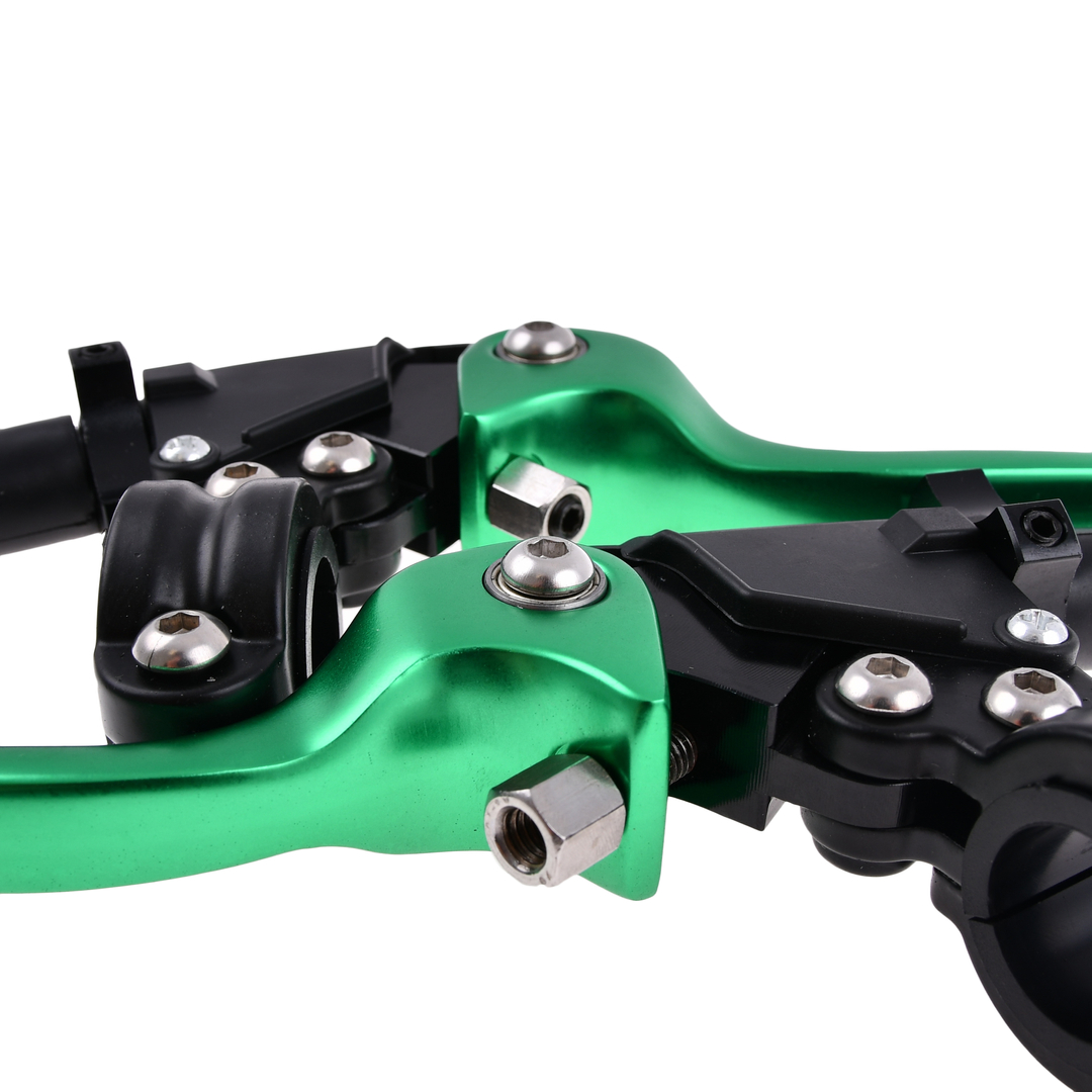 Dźwignia hamulca sprzęgła + obejmy zielone Simson DPR